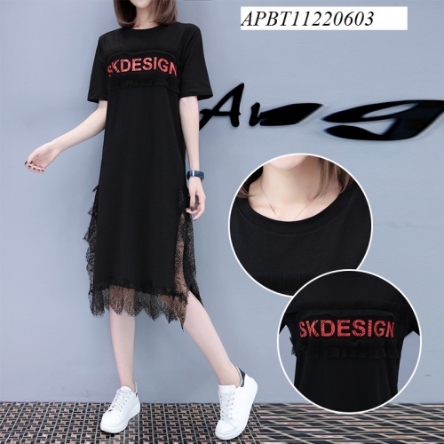 Váy suông phối ren - APBT11220603