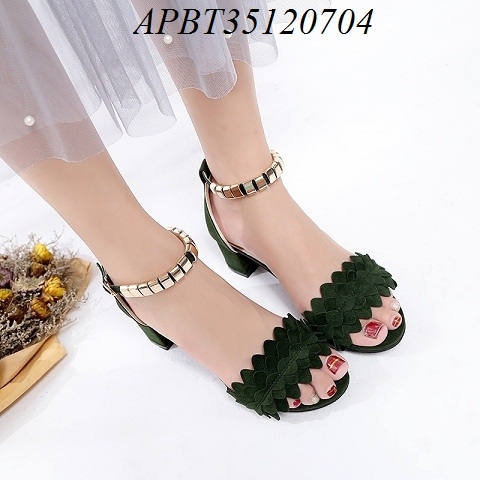 sandal cắt viền gót vuông - APBT35120704