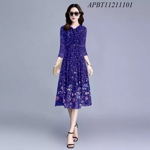 đầm hoa cổ nơ - APBT11211101