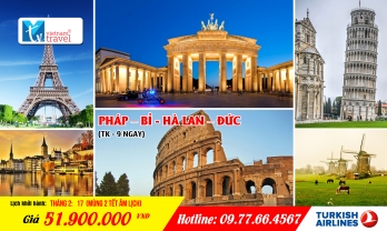 DU LỊCH CHÂU ÂU - PHÁP - BỈ - HÀ LAN - ĐỨC