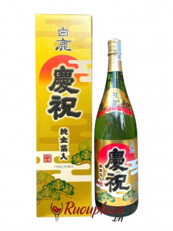 Rượu Sake Vẩy Vàng Hakushika Keishuku 1800ml