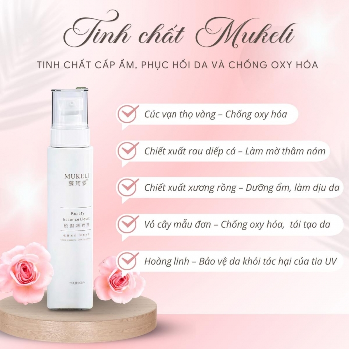 Tinh chất cấp ẩm, phục hồi da - MUKELI
