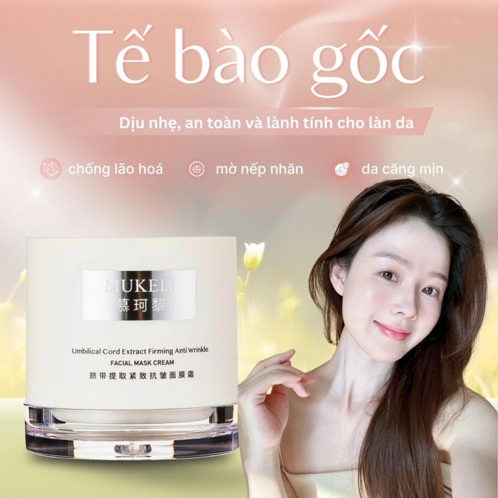 Kem ngày chống lão hóa, căng da chiết xuất cuống rốn MUKELI
