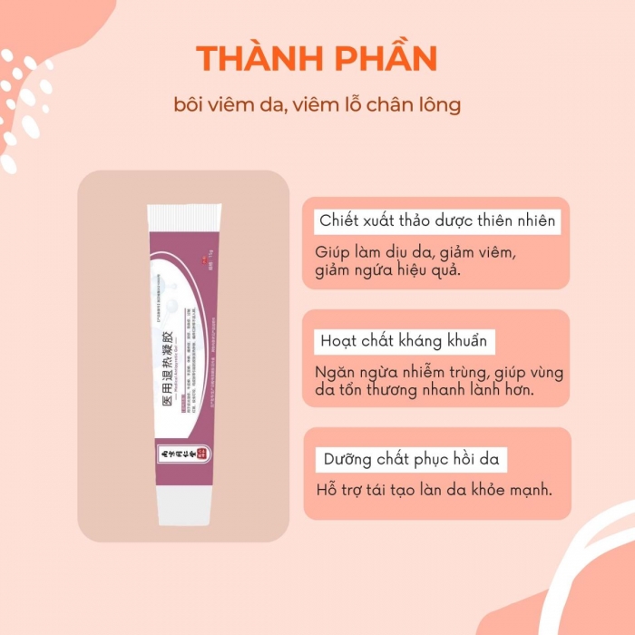 Gel bôi điều trị viêm da, mụn lưng hiệu quả giảm ngứa - Phạm Hường