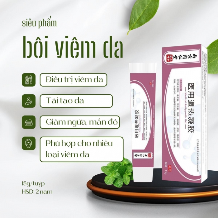 Gel bôi điều trị viêm da, mụn lưng hiệu quả giảm ngứa - Phạm Hường