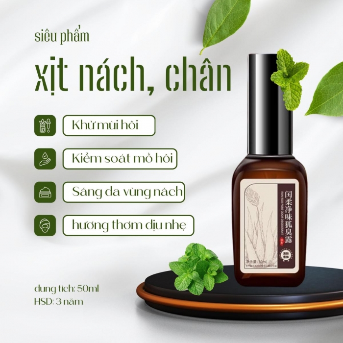 Xịt khử hôi nách, hôi chân Bs Phạm Hường