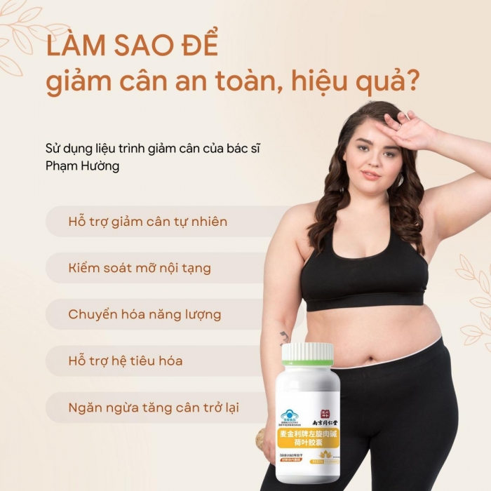 Viên giảm cân an toàn, hiệu quả - Phạm Hường (Liệu trình 3 lọ)