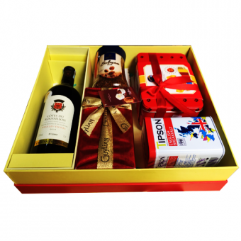 Hộp quà tết rượu vang Pháp Cotes Du -QT1