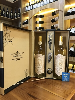 Hộp da đôi hai chai vang ý Roma 2017