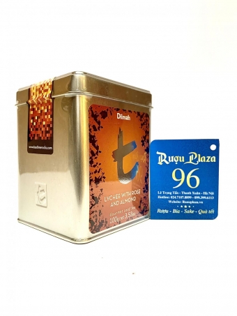 Trà Dimah T Lychee With Rose And Almond hộp thiếc 100gr