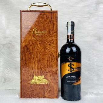 Hộp Da Rượu Vang Ý Dollar Negroamaro Red Collection 15%