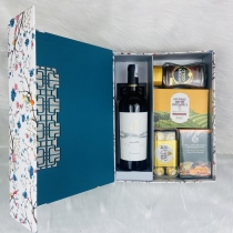 Hộp quà Tết Sắc Xuân màu xanh 01