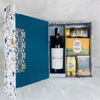 Hộp quà Tết Sắc Xuân màu xanh 01