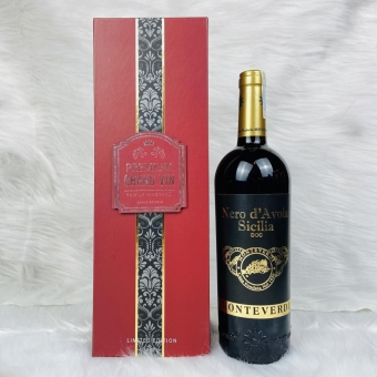 Hộp Giấy Rượu Vang Ý Nero D'Avola Sicilia 13%